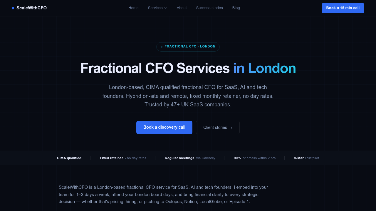 ScaleWithCFO London services page
